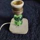 Modernist lamp foot art deco style marble base balls glass