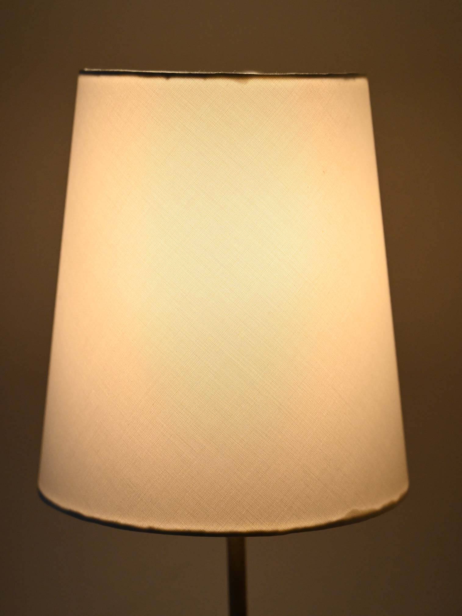 Pair of Scandinavian brass bedside lamps