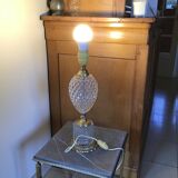 Brass and crystal lamp