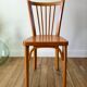Chaise bistrot Baumann en bois de hêtre clair N°12 années 50