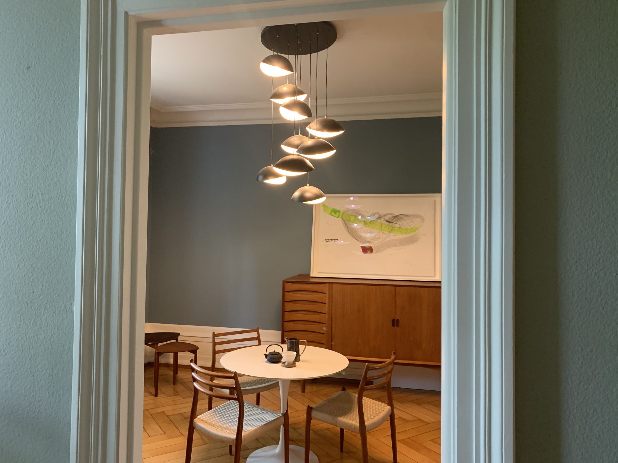 Recent hanging lamp in the style of the 50s