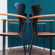Set of 4 Postmodern Dining Chairs, 1980's.