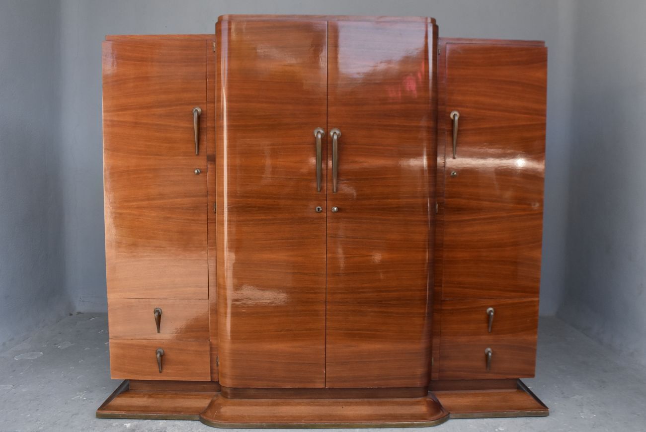 Armoire à glaces 1930 art déco palissandre et érable Selency