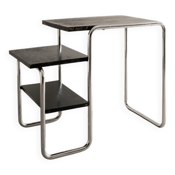 Vintage Bauhaus Wood & Steel "B21" Desk Side Table by Marcel Breuer, 1930s