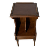 Vintage wooden magazine rack – curved lines and tapered legs