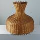 Vintage rattan lampshade from the 70s, mid-century style.