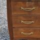 Chest of drawers from the 40s/50s in golden blond walnut 3 drawers feet compass