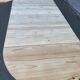 Renovated solid wood banquet dining table with 5 extensions 310cm