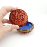 Chinese cinnabar lacquer box, vintage