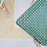 Rattan and scoubidou bistro chairs - green