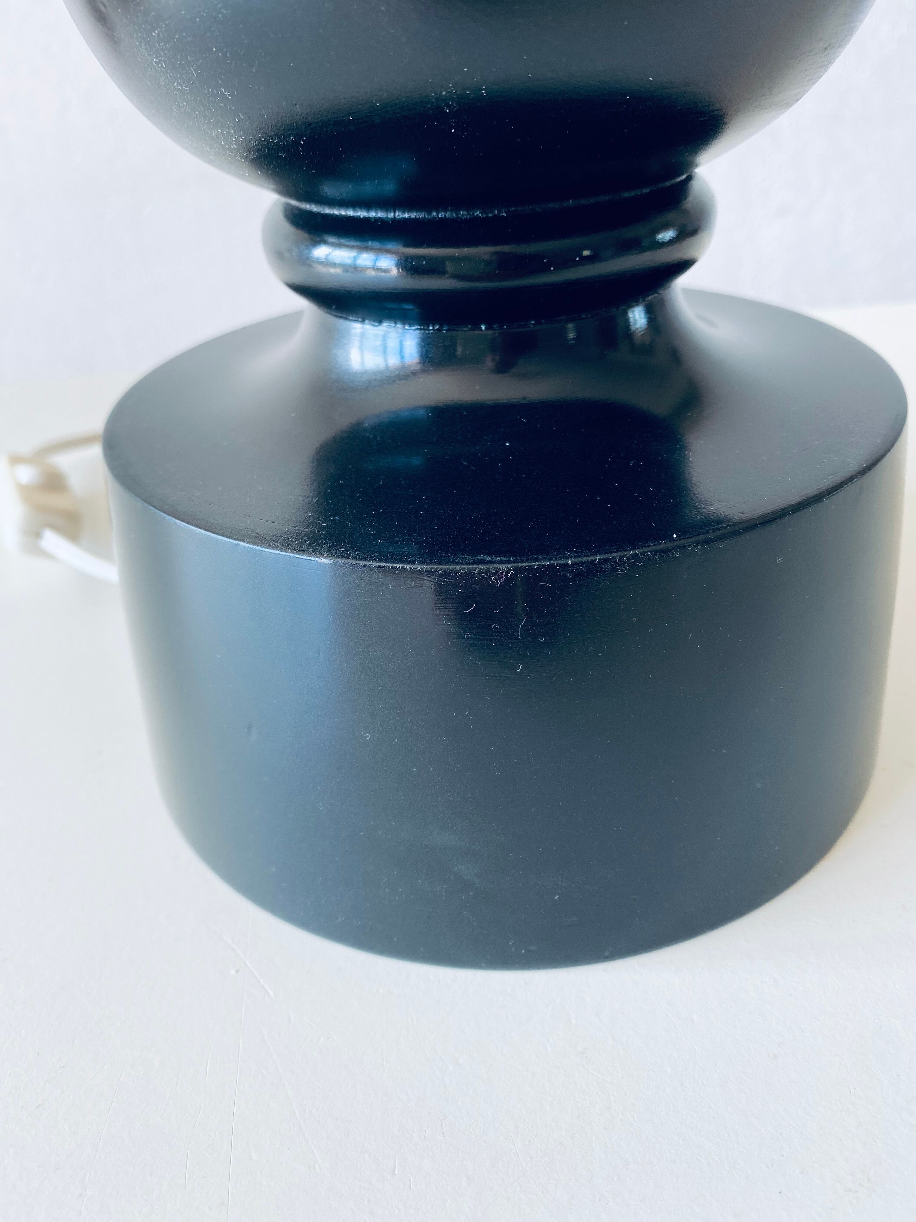 Vintage turned wooden lamp