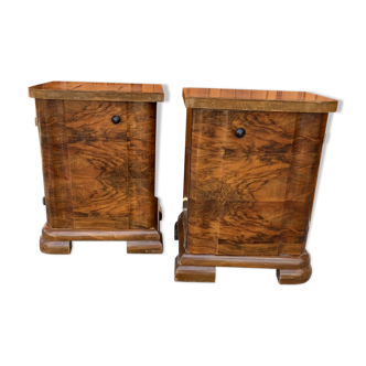 Art deco Hungarian nightstands, 1930s, set of 2