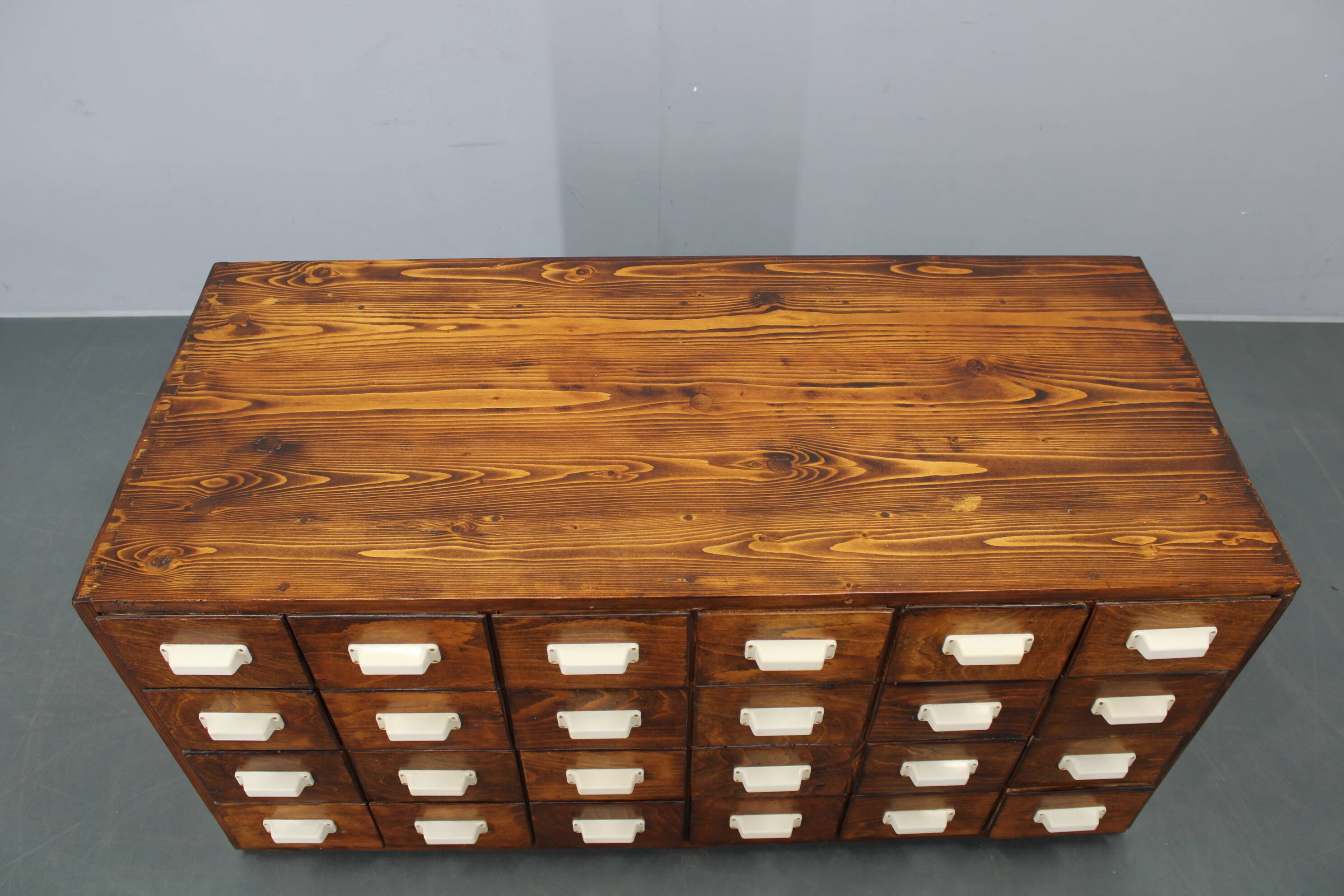 1940s Czechoslovak industrial bank drawer cabinet