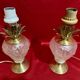 Pair of glass and brass lamp bases, "Maison Le Dauphin", "Daumes" model, 1980s