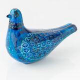 Bitossi Rimini Blu Ceramic Dove Sculpture by Aldo Londi, Italy, 1950s