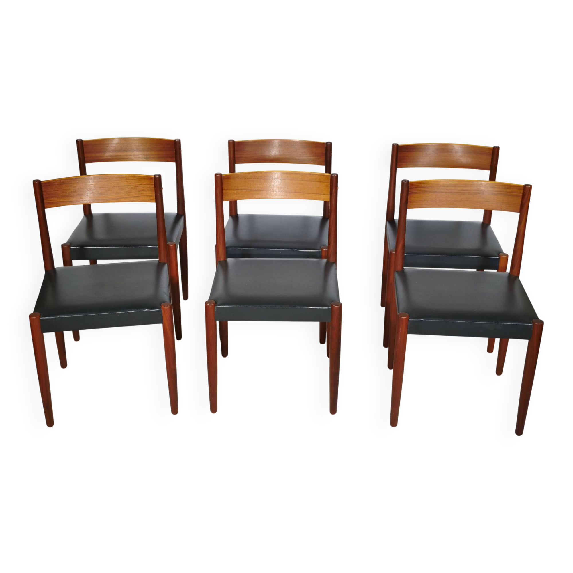 Set of 6 Danish Teak Dining Chairs by Frem Røjle, 1971