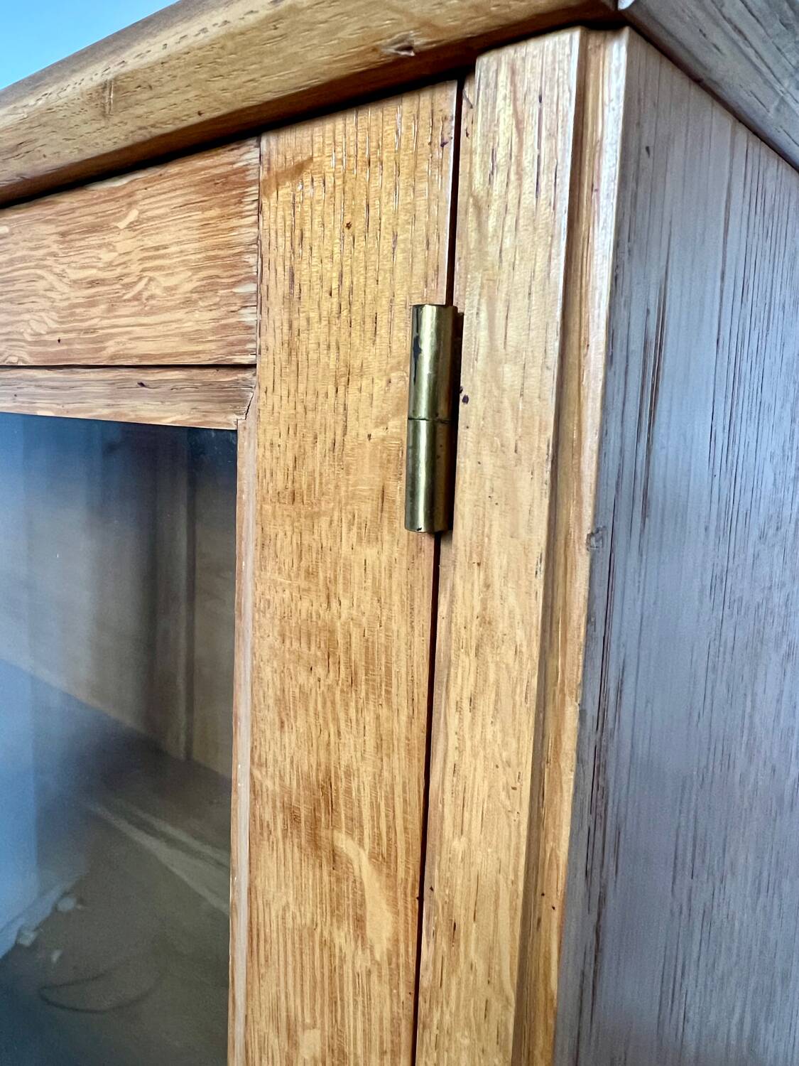 Old MD storage furniture bookcase design Martin Dupuis light oak 1950s vintage