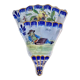 vase - Fan-shaped bouquet - Pouplard Béatrix Malicorne style Quimper XIX