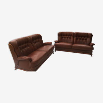 Pair of leather sofas