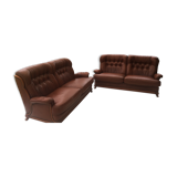 Pair of leather sofas