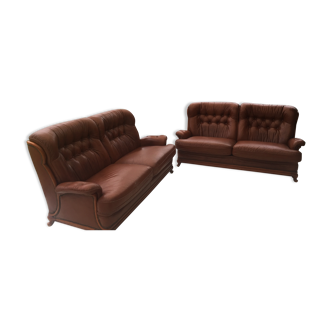 Pair of leather sofas