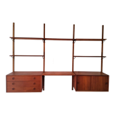 Etagère murale modulable vintage danoise, 1960