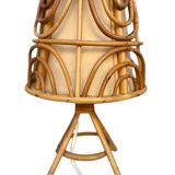 Set of 3 rattan lamps from the 1960s France