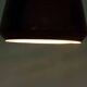 Vintage pendant light design, retro black and white ambient lamp.