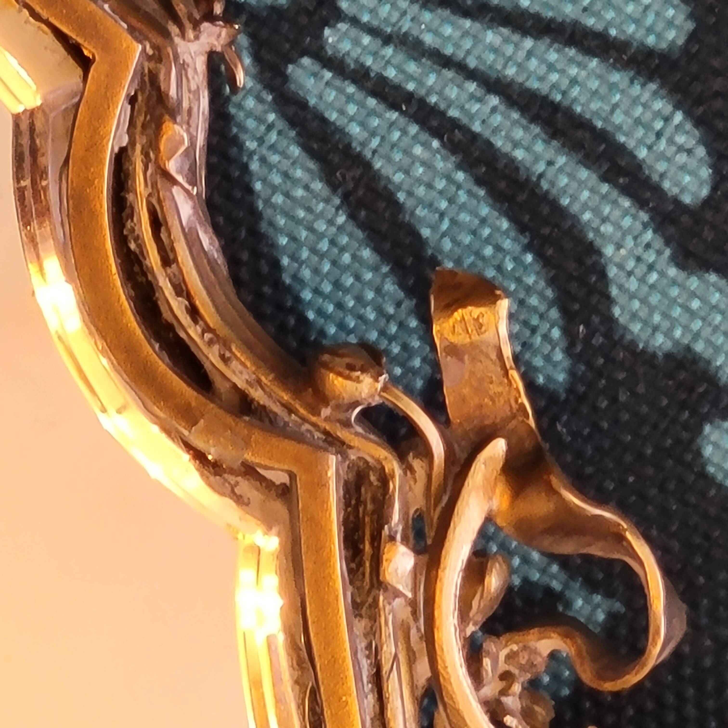 old double-sided hand-held mirror Henri Auguste SOLIÉ 1900