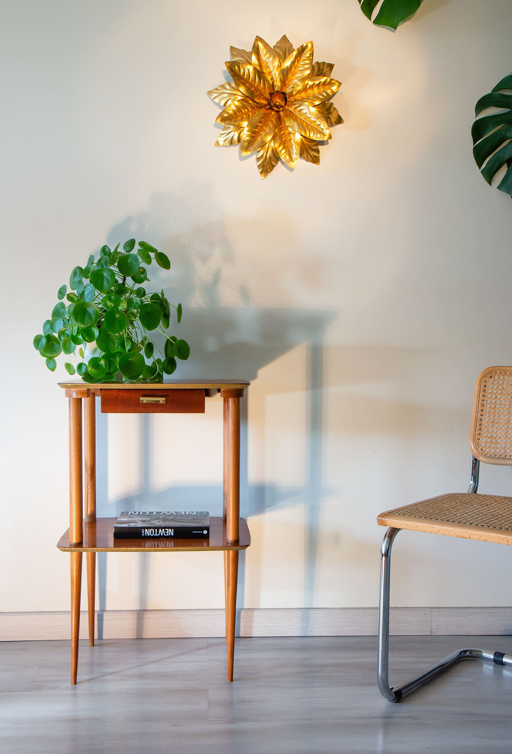 Fifth wheel console 60s, mahogany