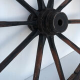 Small wooden cart wheel