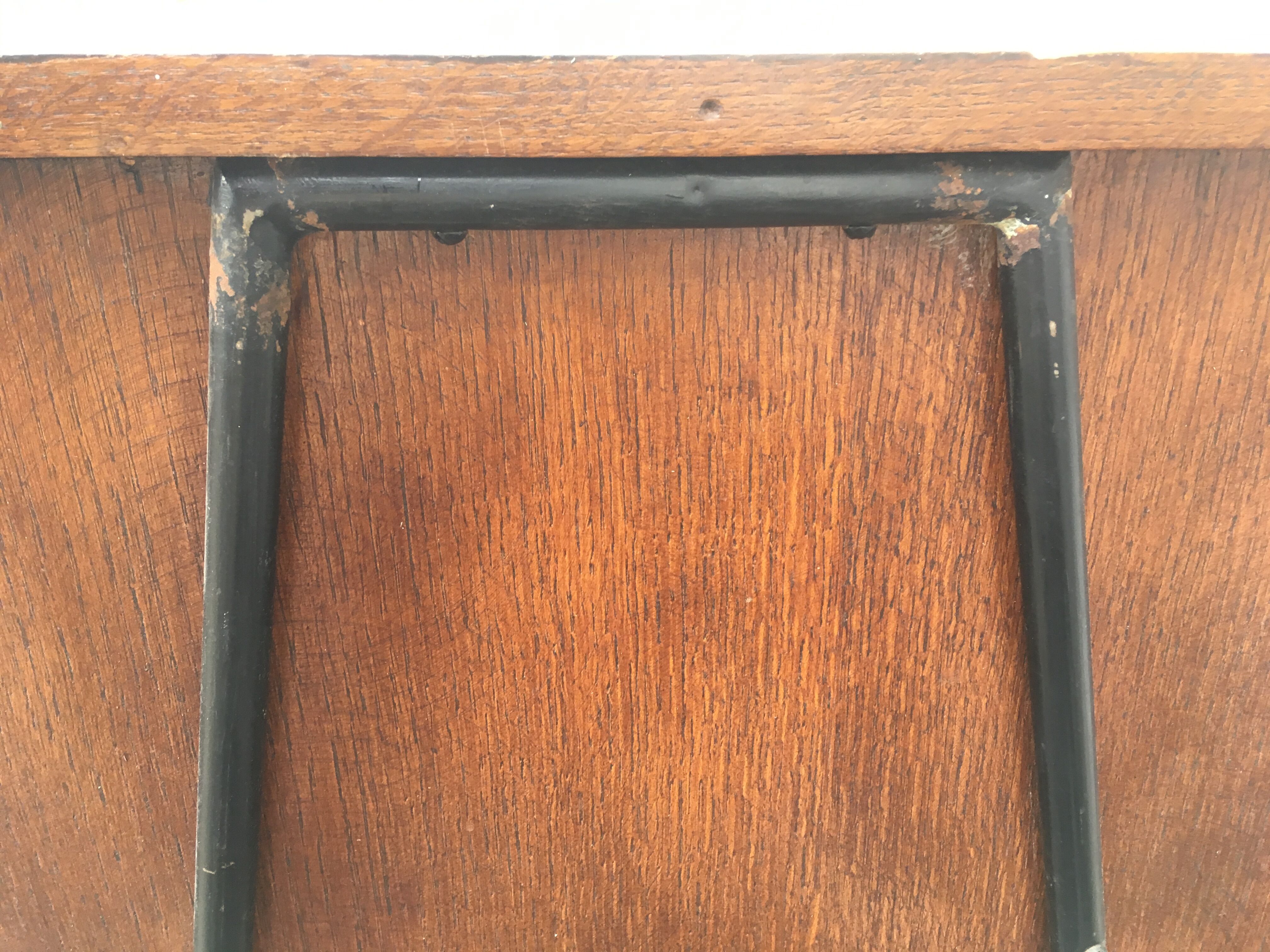 Modernist desk compass feet with drawer box