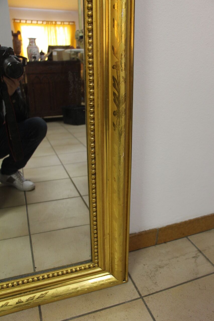 Golden mirror Louis Philippe 183x119cm