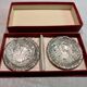 Crystal and silver-plated salt and pepper set