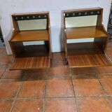 Pair of Scandinavian teak bedside tables from the 1960s.