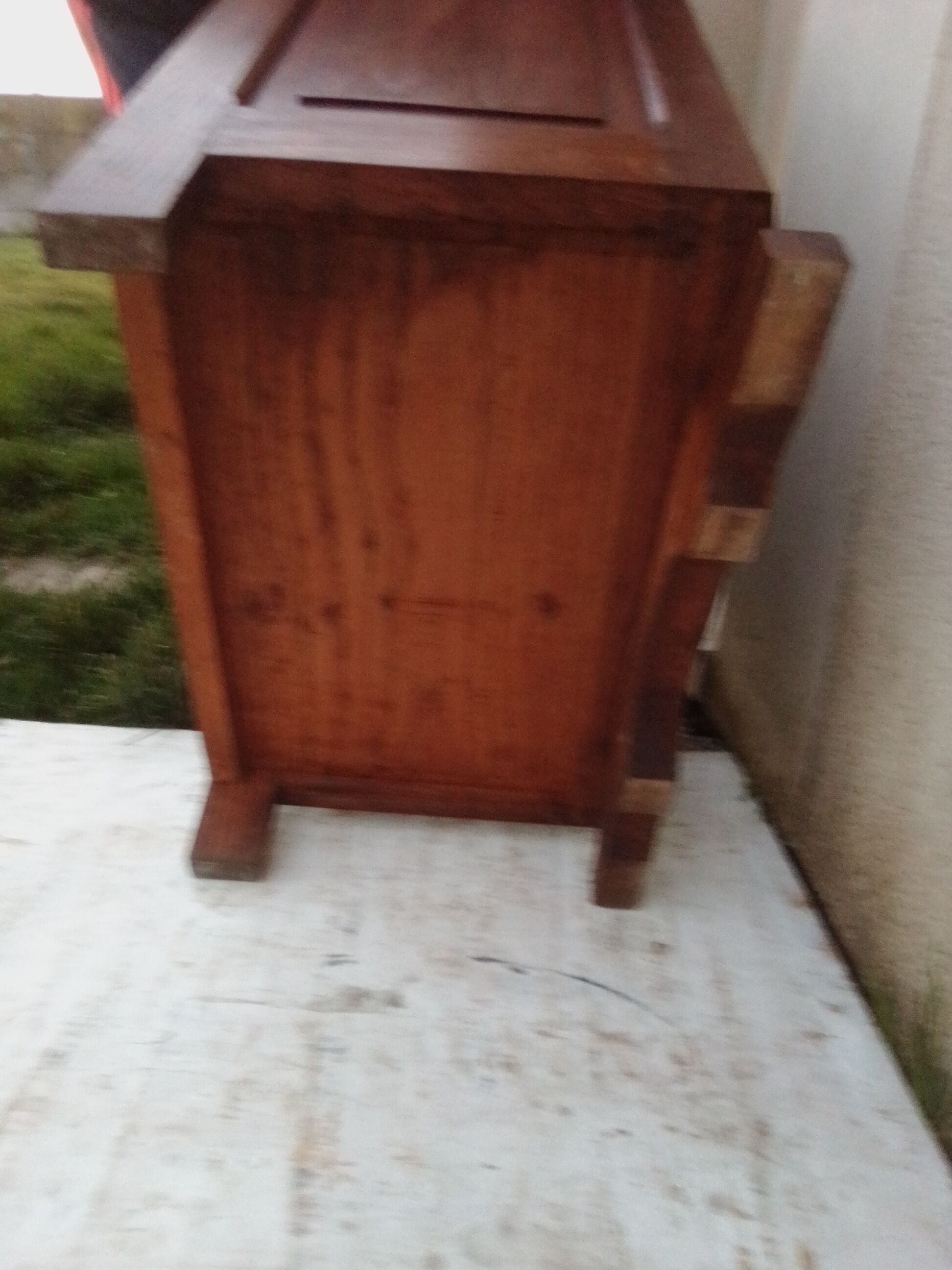 Art deco bedside table top marble door on the left