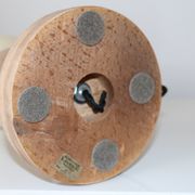 Marble and wood lamp base 400mm (without shade)