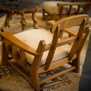 Fauteuils en orme édité par Maison Regain 1980