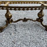 Marble and brass coffee table