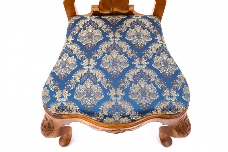 A pair of antique chairs from the late 19th century, France. After renovation.