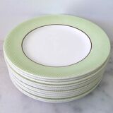 Set 12 flat plates Salins earthenware