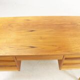 Vintage Scandinavian teak desk, 7 drawers, Danish design from the 60s