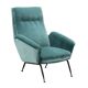 Vintage velvet and brass armchair, design, Italy, 1950s-1960s