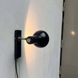 Mid-century German black minimalist wall lamp by Hustadt, 1960s.