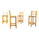Vintage oak and papercord bar stools, 1960s