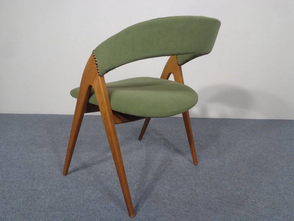 Beech chair in green, 1960s