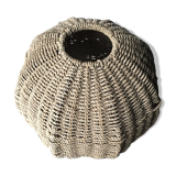 Lampe boule en osier