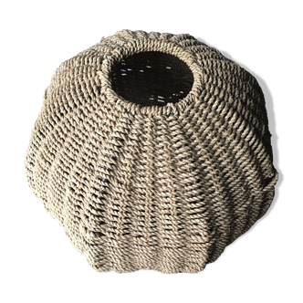Lampe boule en osier