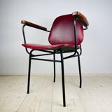 Mid-century red dining chair, Italy, 1960s