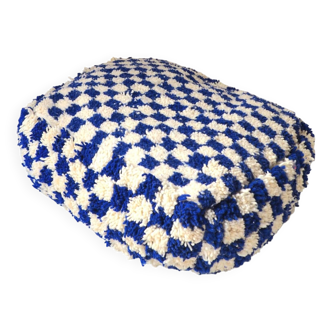 Pouf Beni Ouarain blue et blanc